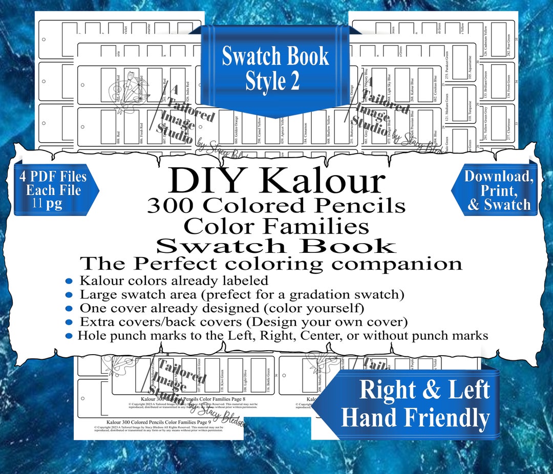 Kalour 520 Soft Touch Premium Colored Pencil Swatch Chart