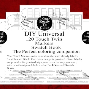 Universal Touch Twin 120 Marker DIY Color Swatch Book Style 1