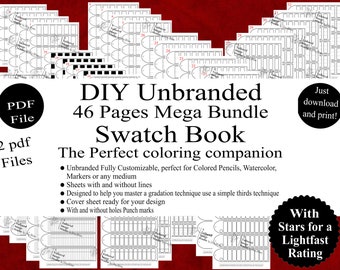 Unbranded Swatch Books Style 1: Mega Swatch Books Bundle 46 Pages (PDF Download)