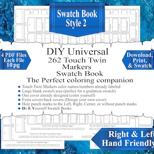 Universal Touch Twin 262 Marker DIY Color Swatch Book Style 2