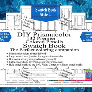 Prismacolor 132 Premier Colored Pencils DIY Swatch Book Style 2