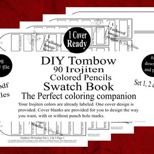 Lápices de colores Tombow Irojiten 90 (juegos 1, 2 y 3 combinados) Libro de muestras de colores DIY Estilo 1