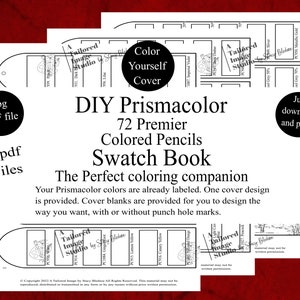 Prismacolor 72 Premier Colored Pencils DIY Swatch Book Book Style 1
