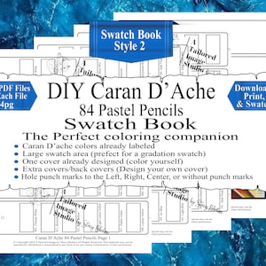 Caran Dache 84 Pastel Pencils  DIY Color Swatch Book Style 2