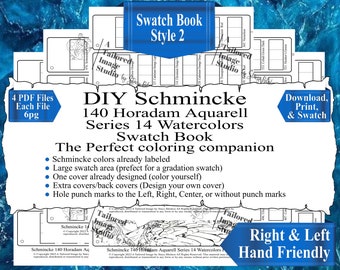 Schmincke 140 Horadam Aquarell Swatch Book Style 2 (PDF Download)