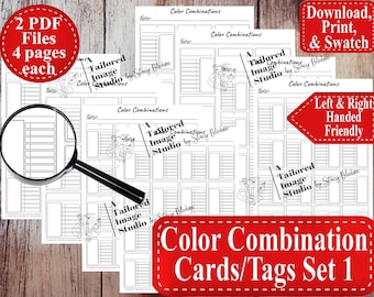 Color Combination Cards & Tags Set 1