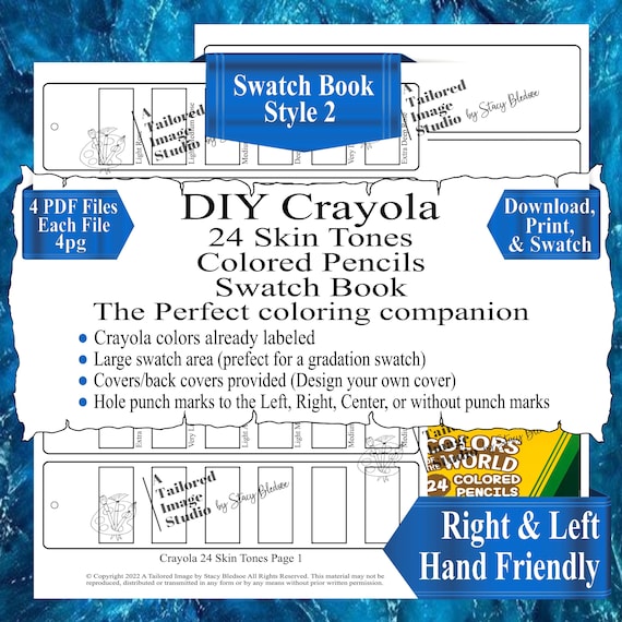 Crayola 24 crayons de couleur pour tons de peau DIY Color Swatch Book Style  2 -  France