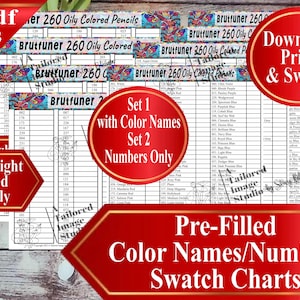 Brutfuner 260 Ölfarbenstifte Swatch Chart