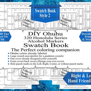 Ohuhu 36 Skin Tones Honolulu Series Dual Tip Markers DIY Color Swatch Book  Style 2 