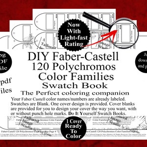 Faber Castell 120 Polychromos Buntstift Farbfamilien DIY Color Swatch Book Style 1