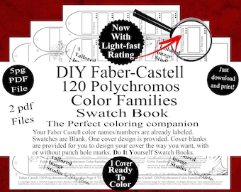 Crayon de couleur polychromos Faber Castell 120 familles de couleurs à faire soi-même, livre d'échantillons de couleurs, style 1