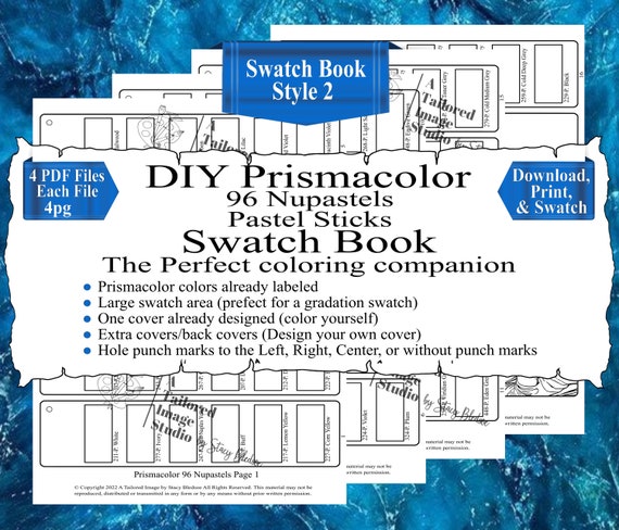 Prismacolor 96 Nupastel Pastel Sticks Swatch Book Style 2 (PDF