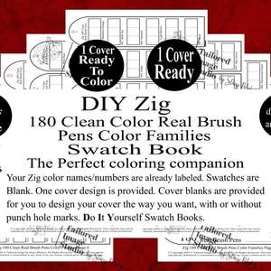 Zig 180 Clean Color Brush Pen Swatch Book Style 1 (pdf-download)