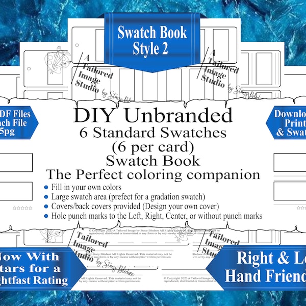 Unbranded Standard Universal DIY Color Swatch Book  Style 2
