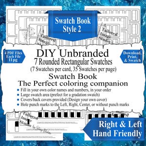 ブランドなしユニバーサル 7 角丸長方形見本バンドル DIY カラー見本ブック スタイル 2