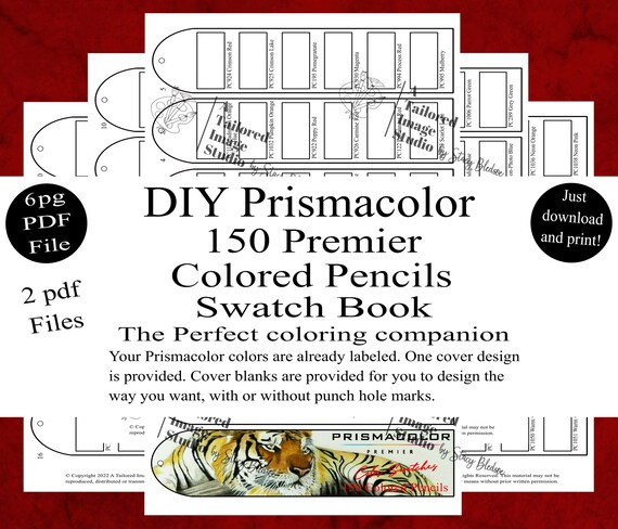 Prismacolor 150 Premiers Colored Pencils Swatch Chart -  Denmark