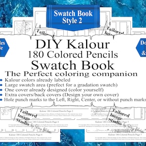 Kalour 240 Colored Pencils DIY Color Swatch Book Style 2 