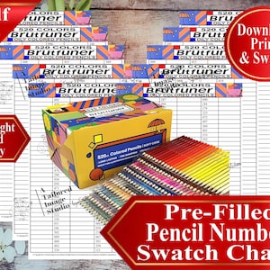 Nuancier Brutfuner 520 crayons de couleur (boîte jaune) (téléchargement PDF)