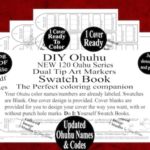 Ohuhu NEW 120 Oahu Series (Updated Colors Names and Codes) Swatch Book Style 1 (PDF Download)