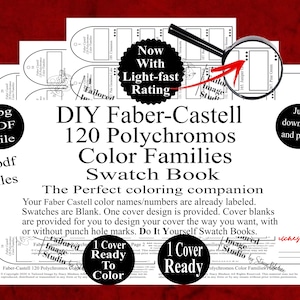 Faber Castell 120 Polychromos Colored Pencil Color Families Swatch Book Style 1 (PDF Download) image 1