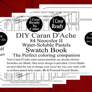 Muestrario de pasteles solubles en agua Caran D'Ache 84 Neocolour II, estilo 1 (Descarga PDF)