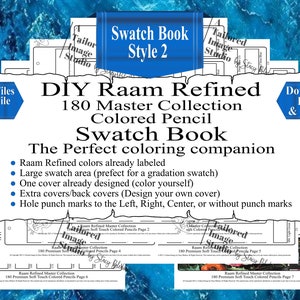 Raam Refined 180 Master Collection Lápis de Cor DIY Swatch Book Estilo 2