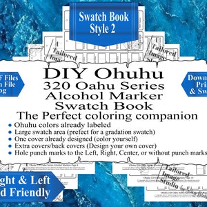 Ohuhu 320 Oahu シリーズ デュアルチップ アルコールマーカー DIY カラー見本帳スタイル