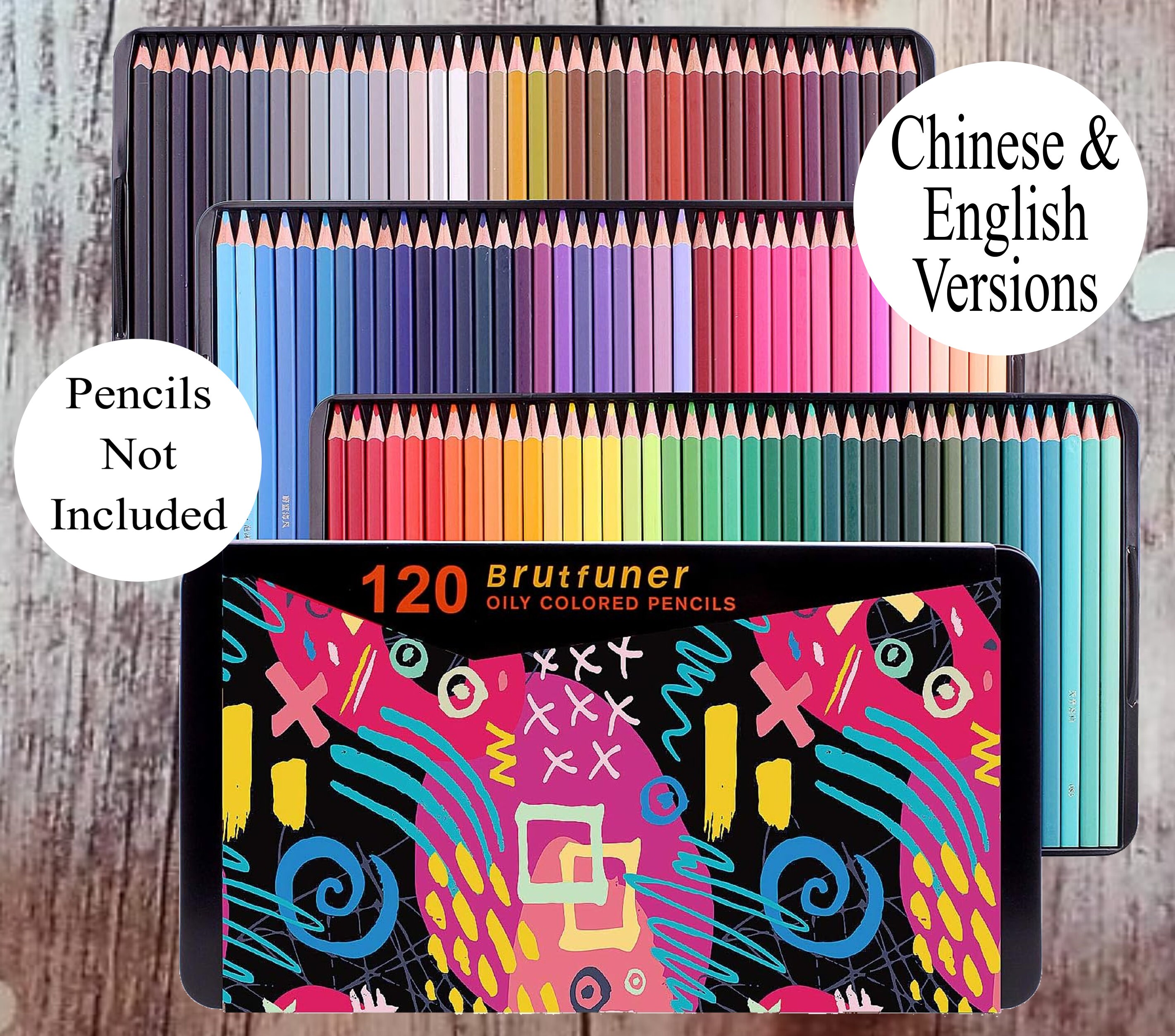 Brutfuner 120 Square Colored Pencils (english Version) Swatch