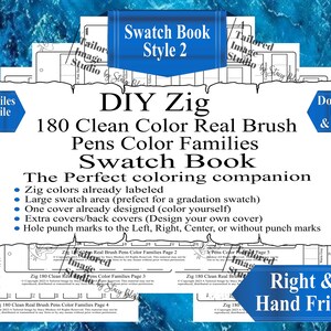 Zig 180 Clean Color Real Brush Pennen Kleurfamilies DIY Kleurstaal Boekstijl 2