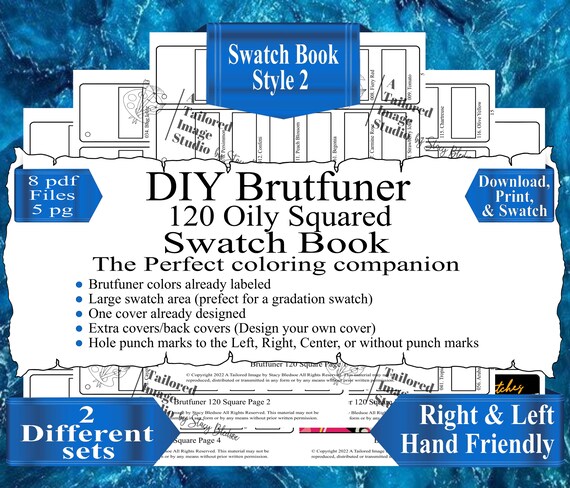 Brutfuner 520 Oily Colored Pencils DIY Color Swatch Book Style 1 