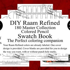 Raam Refined 180 Master Collection Lápis de Cor DIY Swatch Book Estilo 1