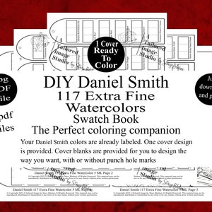 Daniel Smith 117 Extra Fine (tubes de 5 ml) Livre d&#39;échantillons d&#39;aquarelle, style 1 (Téléchargement PDF)