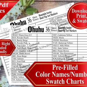 Ohuhu 36 huidskleuren Honolulu-serie markeringen met dubbele punt Staalkaarten