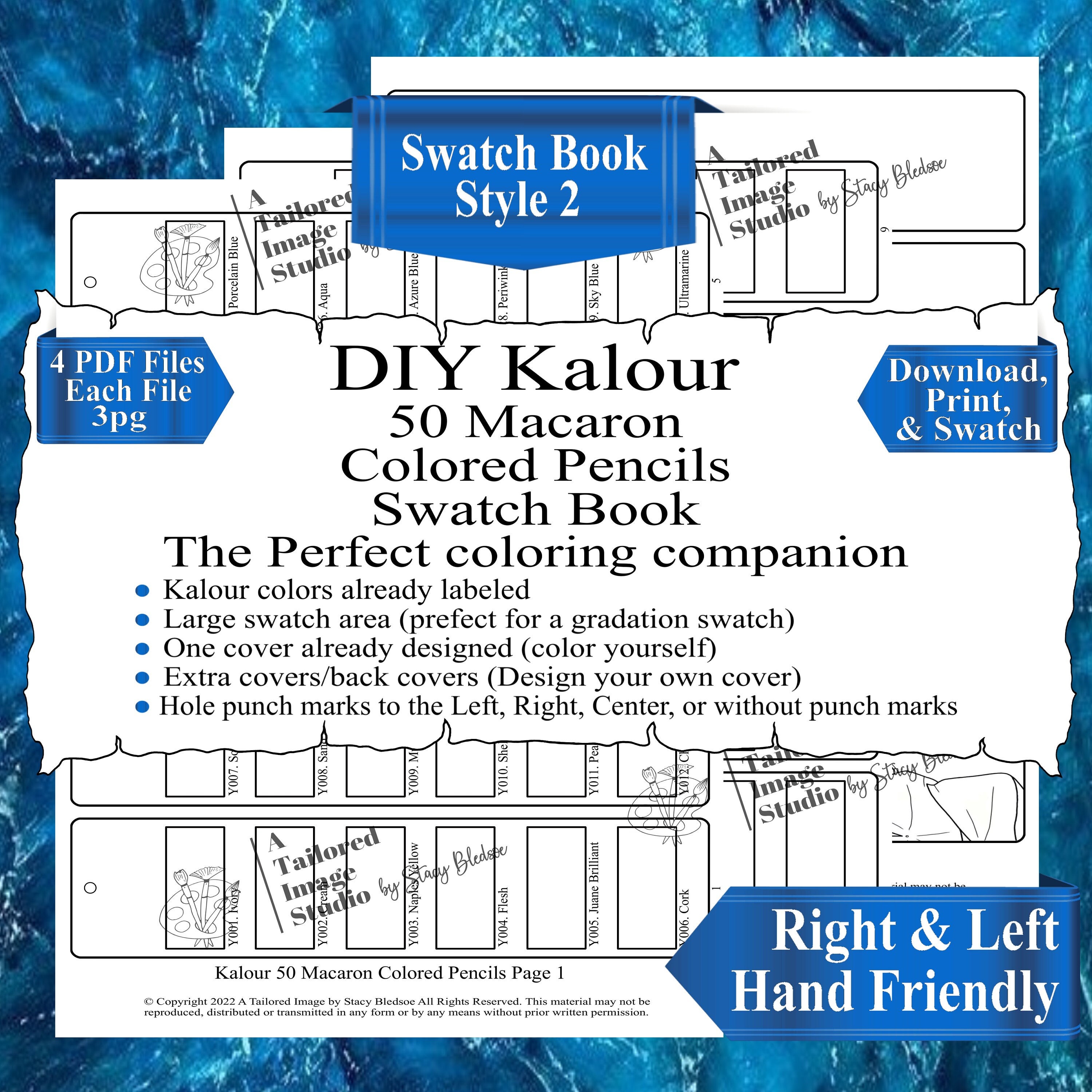 Kalour 520 Colored Pencil Set DIY Blank Color Chart /swatch Sheet Digital  Download 