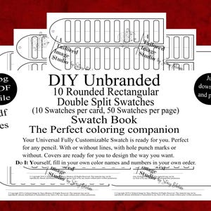 ブランドなしユニバーサル 10 角丸長方形ダブルスプリットスウォッチ DIY カラースウォッチブック スタイル 1
