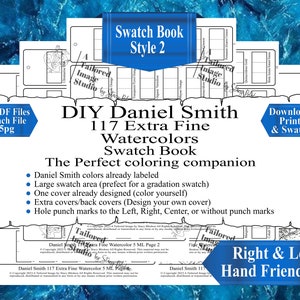 Livre d&#39;échantillons aquarelle extra-fin 117 Daniel Smith, style 2 (téléchargement PDF)
