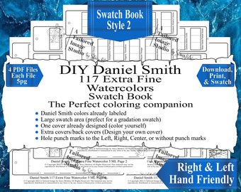 Daniel Smith 117 Extra Fine Watercolor DIY Color Swatch Book Style 2