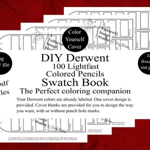 Derwent 100 Lightfast Pencils DIY Color Swatch Book Style 1