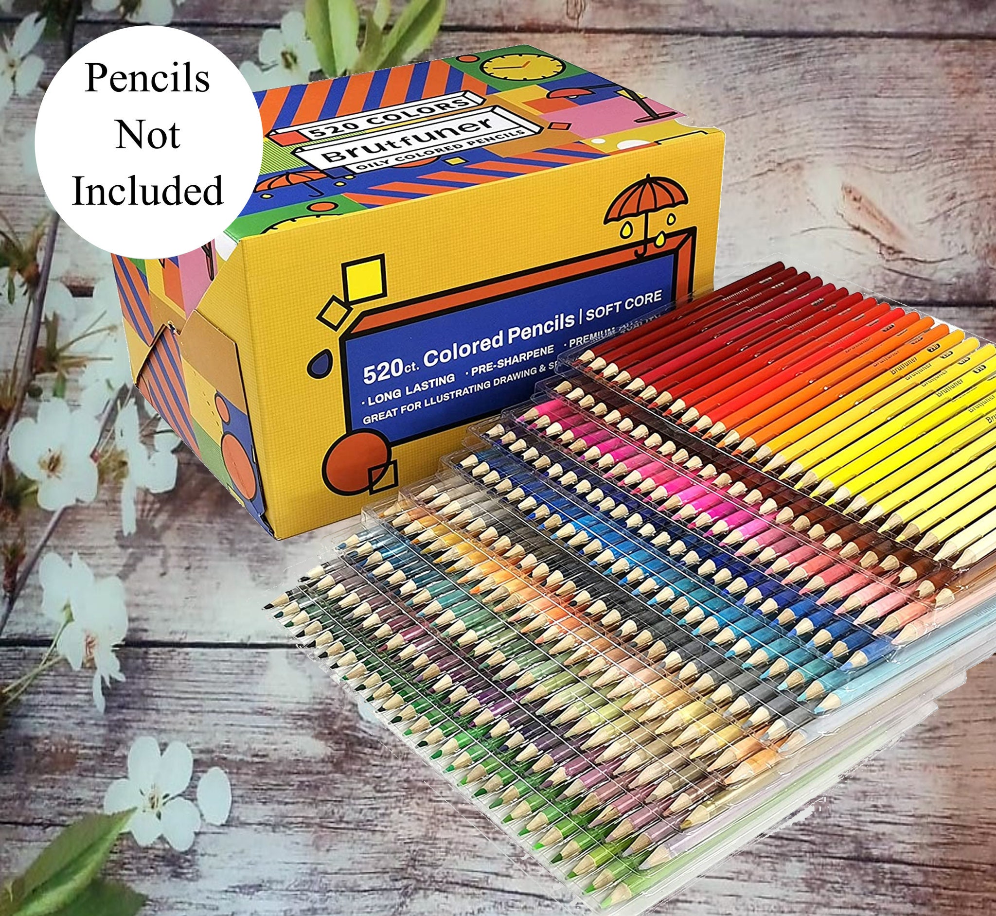 Brutfuner 520 Colored Pencils Yellow Box (numbers Only) Swatch