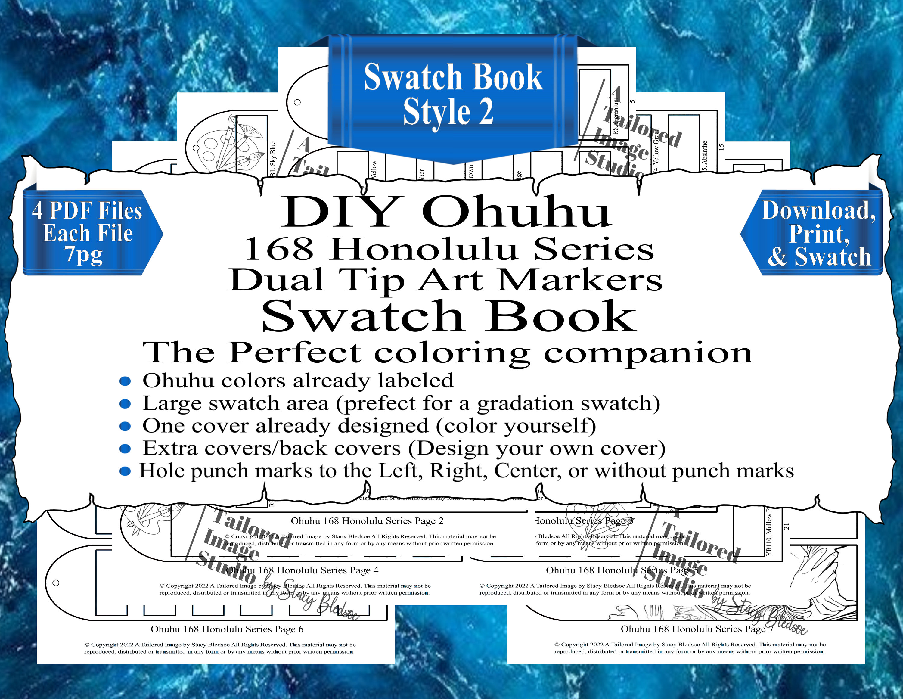 Free Ohuhu Brush Tip Markers 168 Swatch Chart