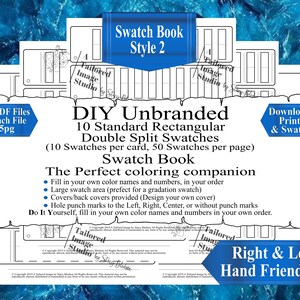 ブランドなしユニバーサル 10 標準長方形ダブルスプリットスウォッチ DIY カラースウォッチブック スタイル 2