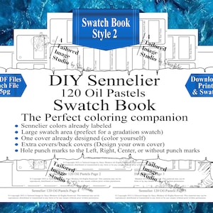 Sennelier 120 Oil Pastel DIY Color Swatch Book Style 2