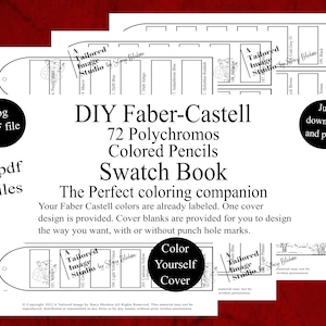 Faber-Castell 72 Polychromos Colored Pencils DIY Color Swatch Book Style 1