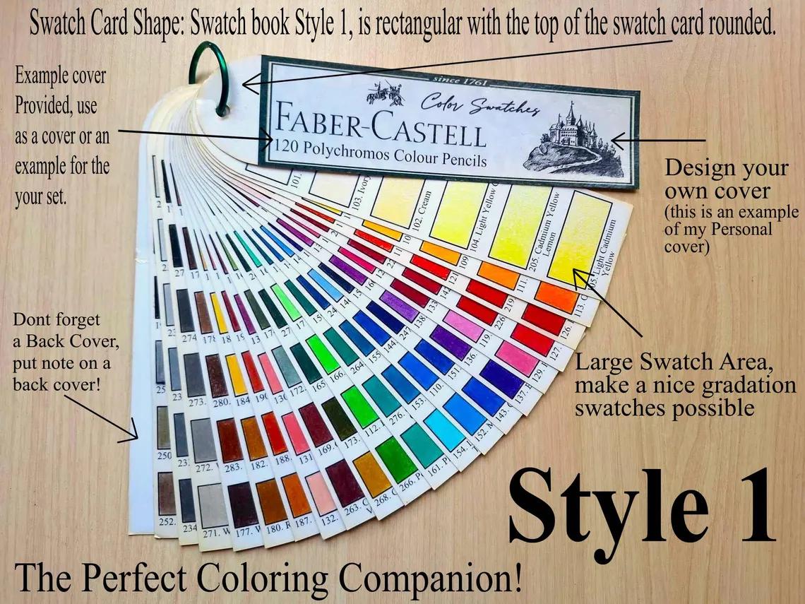Uni 48 Posca Colored Pencil Swatch Book Style 1 (PDF Download) - Etsy