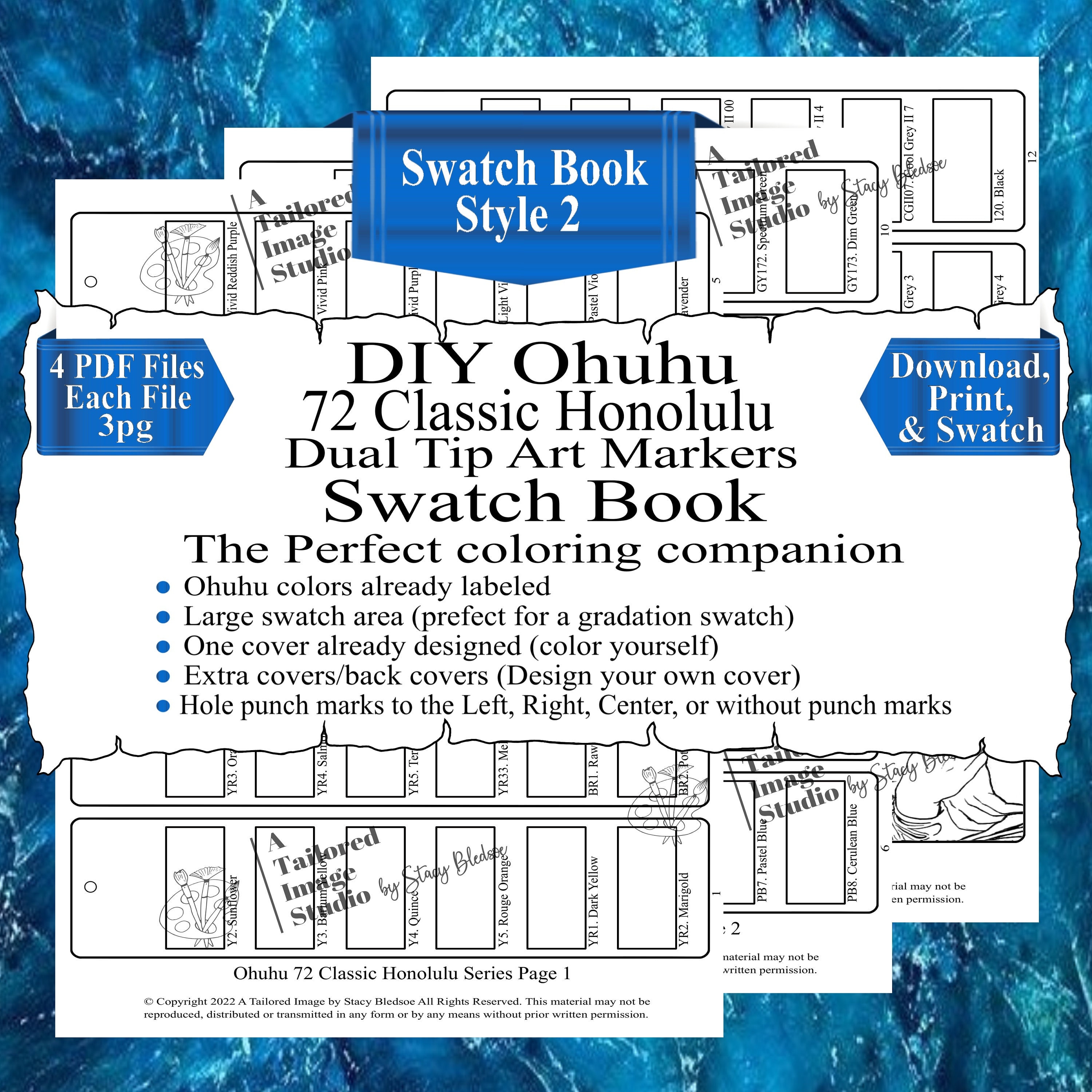 Ohuhu 36 tons de peau Série Honolulu Marqueurs à double pointe DIY Color  Swatch Book Style 2 -  Canada