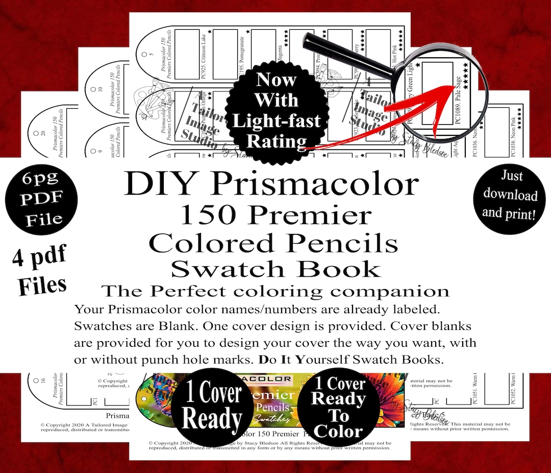 Prismacolor 150 Premier Colored Pencils Swatch Book Style 1 (PDF