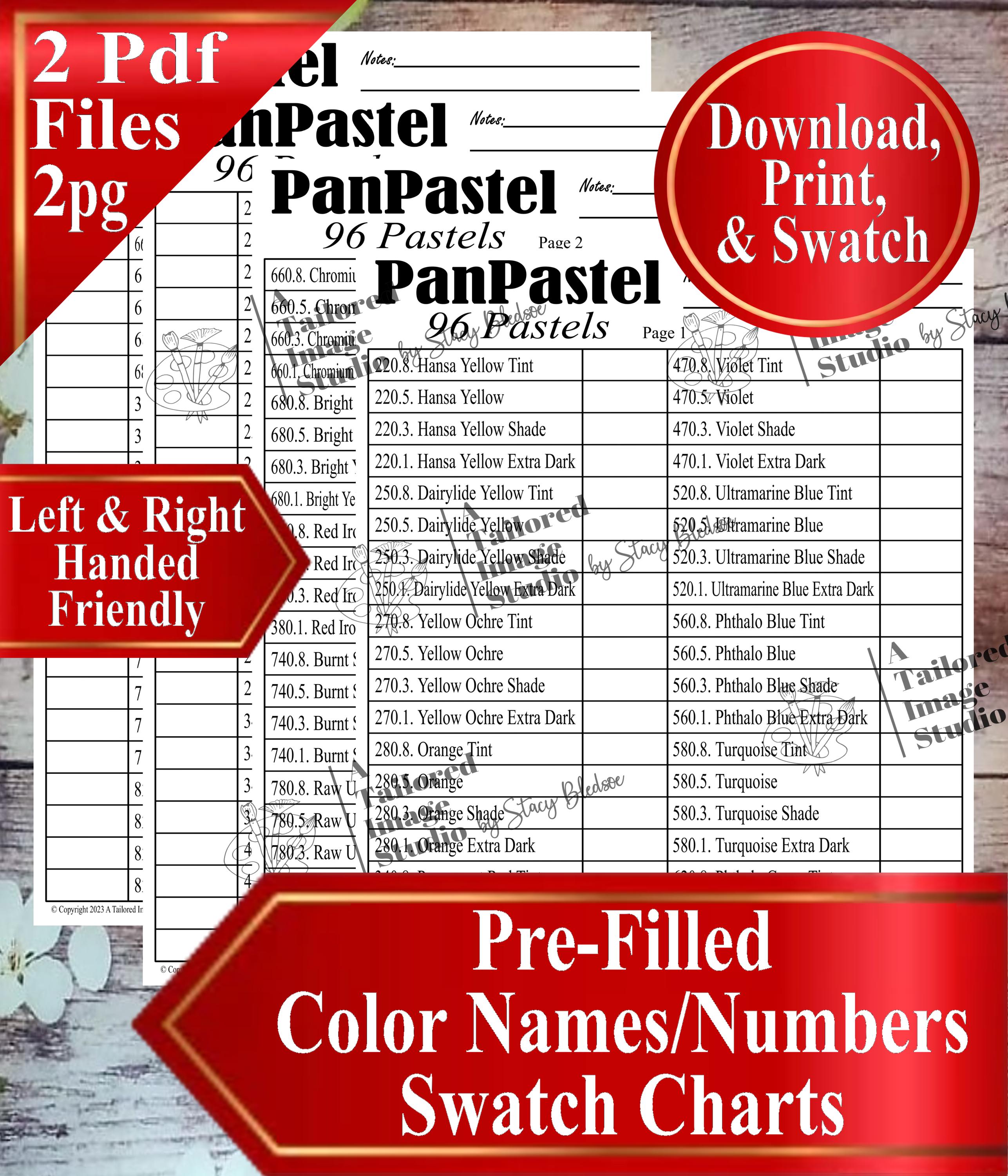 【P12号】Spoon 抽象的な油彩画 パステルカラー Panpastel 96 Pastels Swatch Chart (PDF Download) - Etsy
