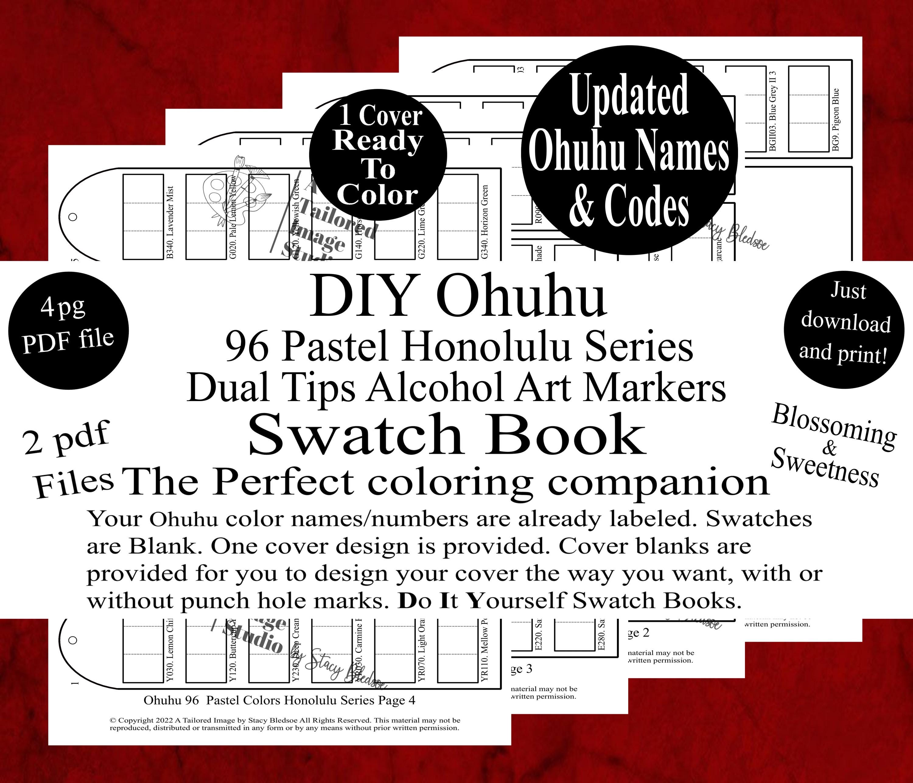 Ohuhu 96 Pastels Honolulu Series (updated Colors Names and Codes