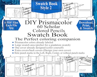 Livre d'échantillons de 60 crayons de couleur Scholar Prismacolor, style 2 (téléchargement PDF)