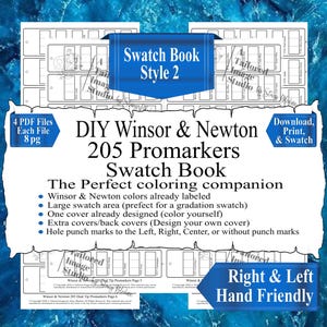 Winsor & Newton 205 Promarker DIY Farbmusterbuch Stil 2